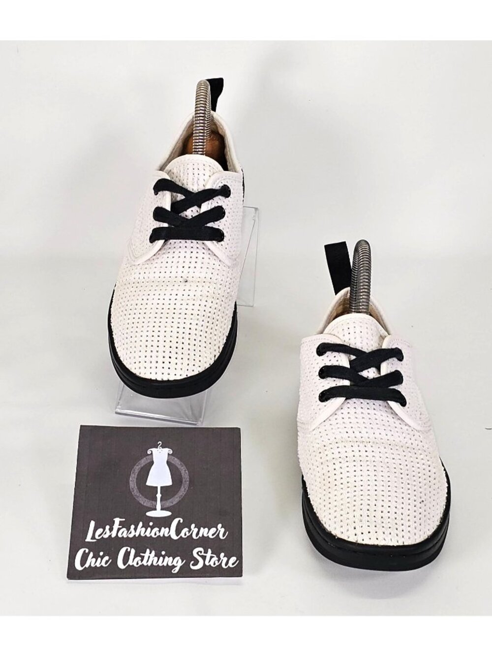 Dr Martens Women's White Mesh Perforated Sneaker Shoes Size 7 1879 - Picture 2 of 15